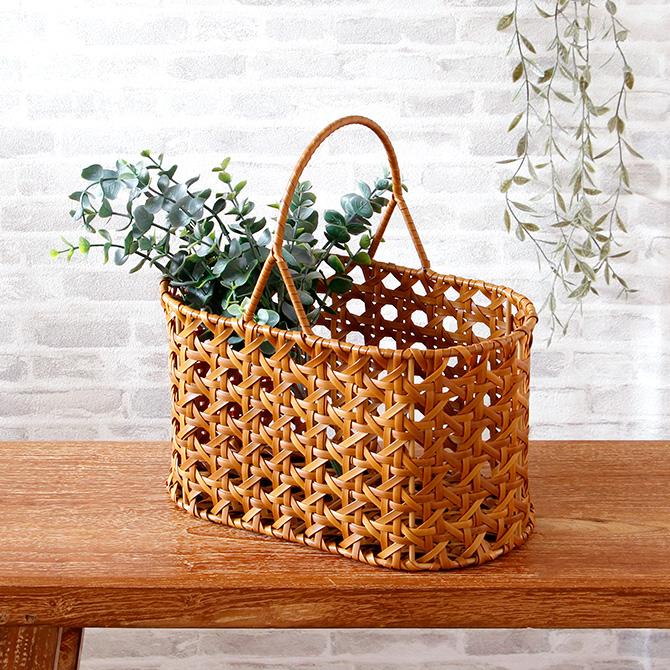 ユティルオクタ オーバルワンハンドルバスケット/ かご バッグ