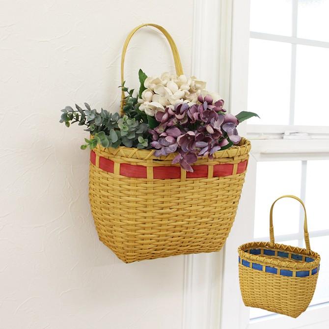 ラインがかわいい ラタン製 壁掛け バスケット ウォールポットバスケット ウォールポケット ハンギング ポット 籐 花かご ラタン G0094 Wall Mercadoメルカド かご収納雑貨の店 通販 Yahoo ショッピング