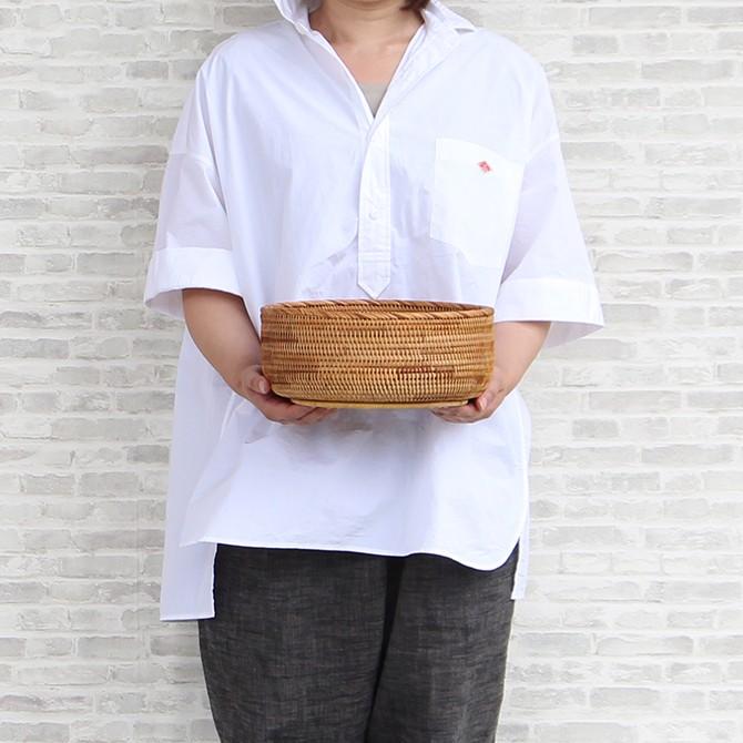 ベトナムラタン製 アジアン ボウル型バスケット Lサイズ 籐 果物かご