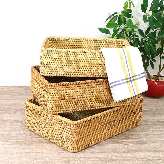 楽天市場】ラタン製 キャスター付き 収納ボックスの通販 収納ボックス