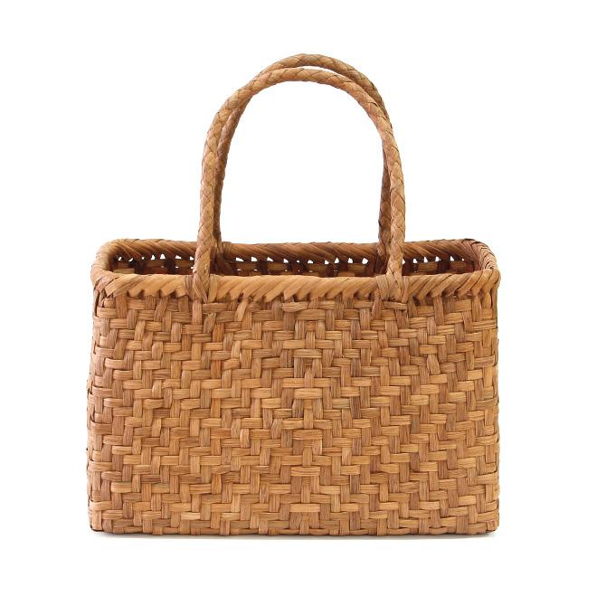 7日間返品OK☆ 山葡萄 かご バッグ ボックス型 六つ目編み 7日間返品OK☆ 山葡萄 かご バッグ ボックス型 六つ目編み