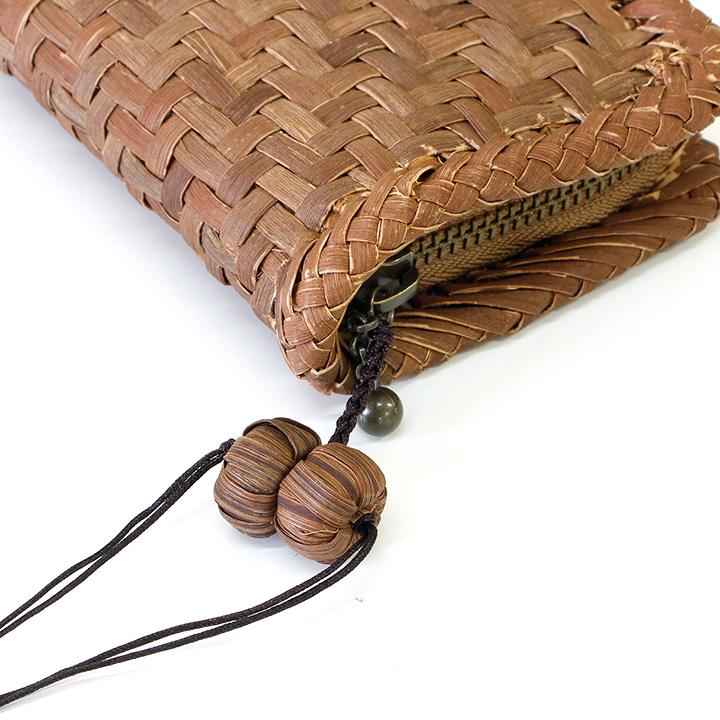 7日間返品送料無料☆1年間無償修理対応】山葡萄 ミニ財布 網代編み