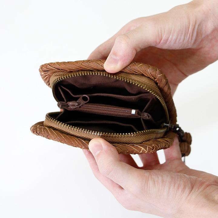 7日間返品送料無料☆1年間無償修理対応】山葡萄 ミニ財布 網代編み