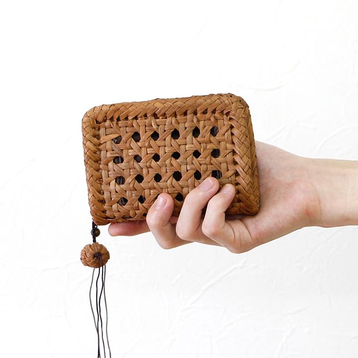 7日間返品送料無料☆1年間無償修理対応】山葡萄 ミニ財布 六つ目