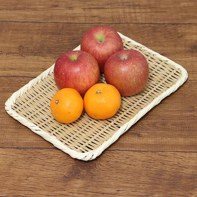 メール便】松野屋 真竹角盆ざる9寸/ 日本製 竹 ざる かご 国産 竹細工