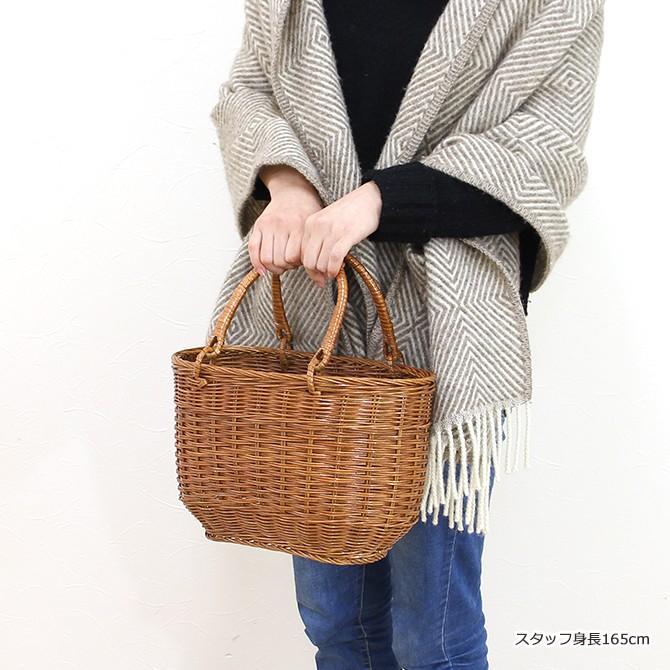 極美品◎希少 日本製 motto モットー レザーコンビバッグ かごバッグ カゴ 松野屋 籐2本手楕円ピクニックバスケット（小）/かごバッグ : MERCADO
