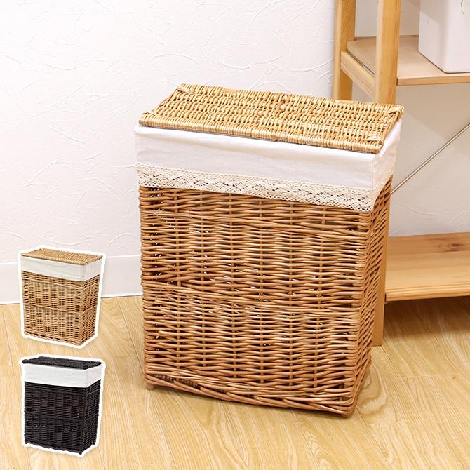 隙間収納 縦長 フタ付きバスケット かご バスケット 収納 ゴミ箱 スリム ストッカー 脱衣かご ストックボックス ランドリーバスケット Qn687s Mercadoメルカド かご収納雑貨の店 通販 Yahoo ショッピング