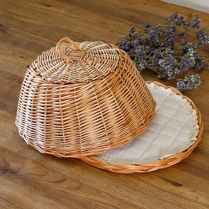 フード カバー バスケット トレー バスケット かご 布付き ふた付き フードカバー ブレッドバスケット パンかご お菓子 qr11