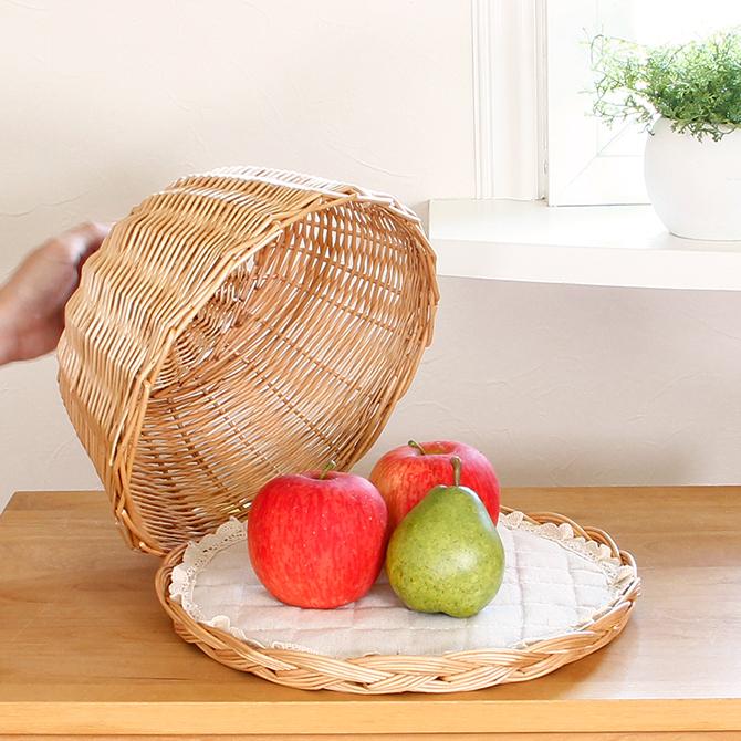 フード カバー バスケット トレー バスケット かご 布付き ふた付き フードカバー ブレッドバスケット パンかご お菓子 qr11