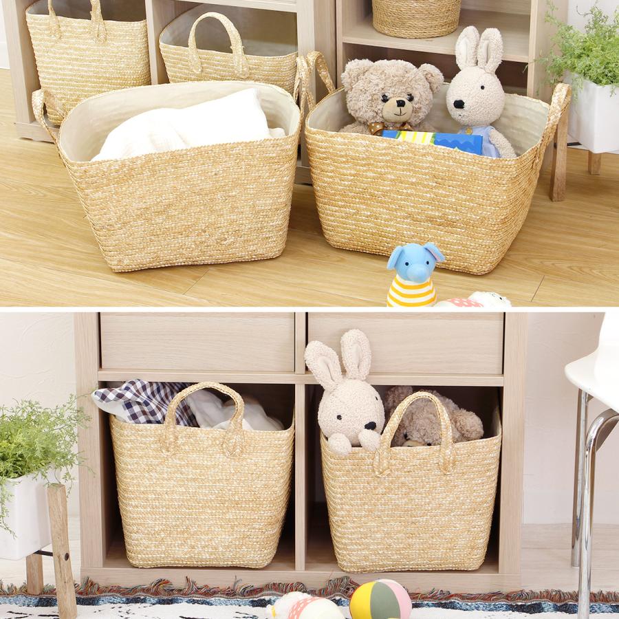 ストロースクエア型 やわらかスタッキングバスケット (収納 かご