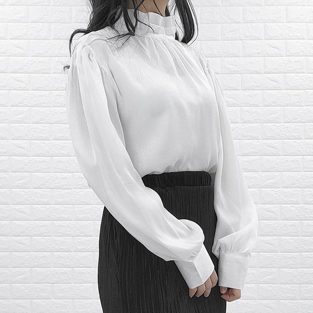 LADYハイネックシアーブラウス ハイネックシアーブラウス＜大きいサイズ有＞【OtonaSMILE】 通販