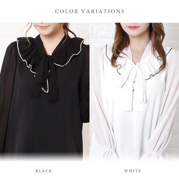 ラッフルスリーブボウタイブラウス 再入荷！ラッフルスリーブボウタイブラウス | FRAY I.D | ショップ