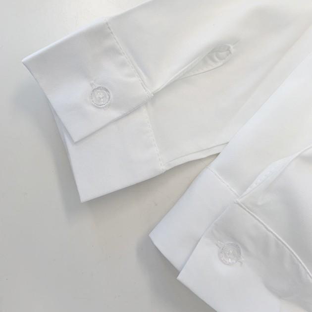 極美品✨マチャット フリルレース襟 長袖ブラウス パフスリーブ白シャツ FREE 極美品✨マチャット フリルレース襟 長袖ブラウス パフスリーブ