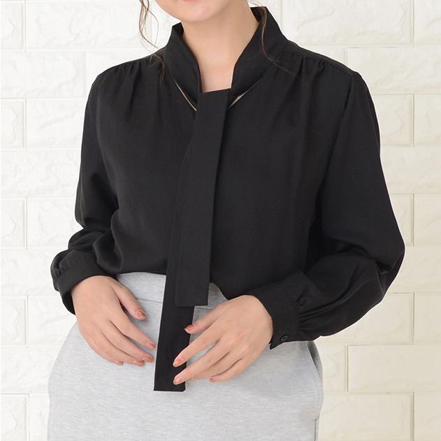 Lace Ladies（レースレディース） ボウタイ長袖ブラウス シャツ S-XXL