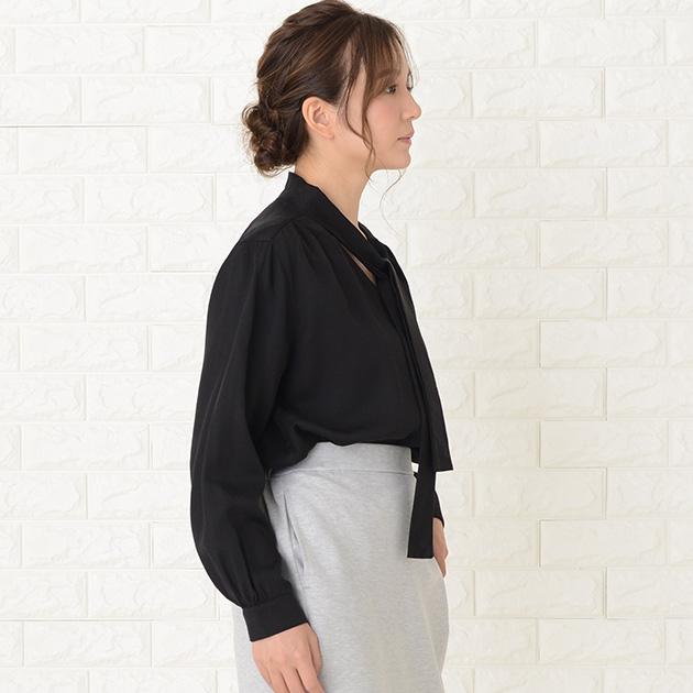 Lace Ladies（レースレディース） ボウタイ長袖ブラウス シャツ S-XXL