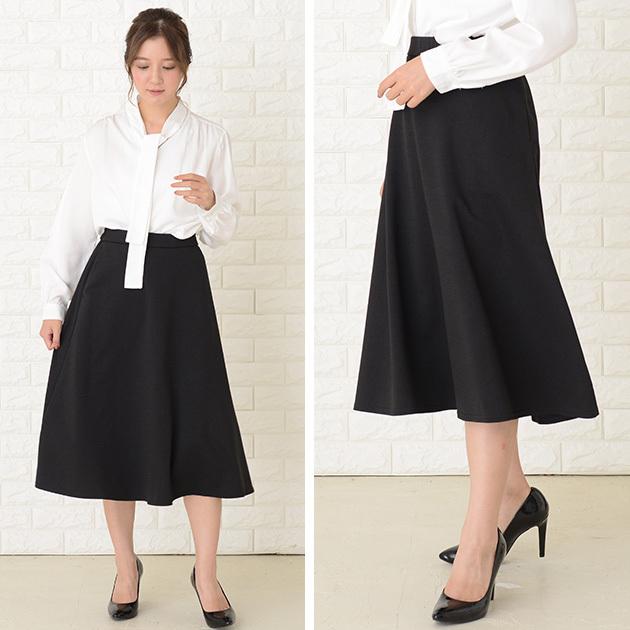 Lace Ladies（レースレディース） ミモレ丈フレアスカート ひざ下