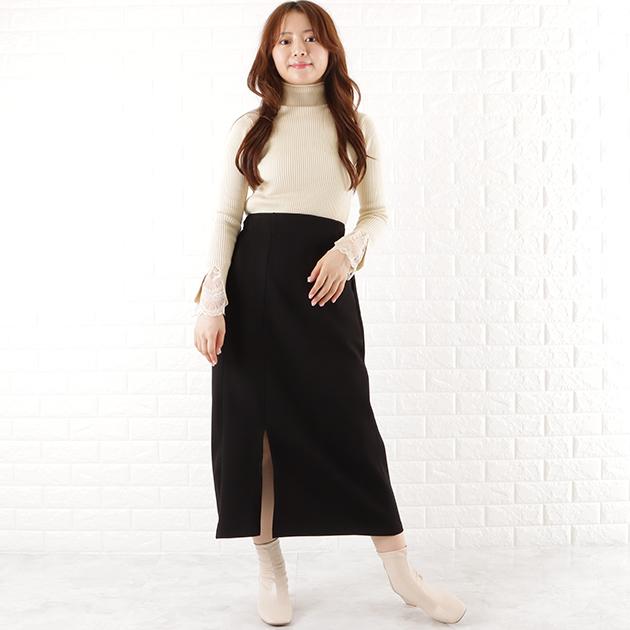 Lace Ladies Iライン ペンシル ロング スカート レディース