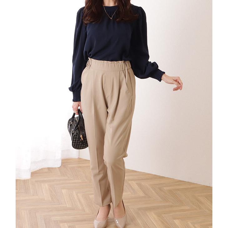 ハイネック バルーンスリーブ トップス Lace Ladies ハイネック バルーンスリーブ ブラウス ギャザー