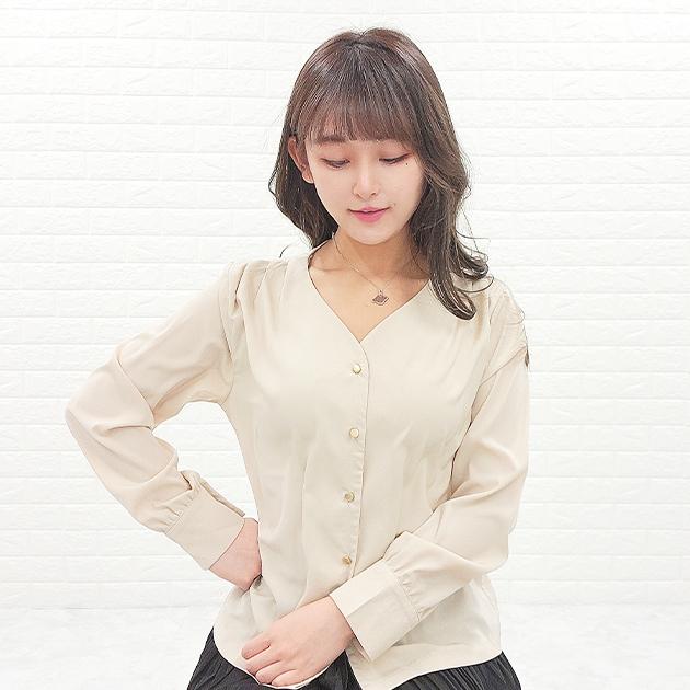 Lace Ladies（レースレディース） ショルダータックVネックノーカラー