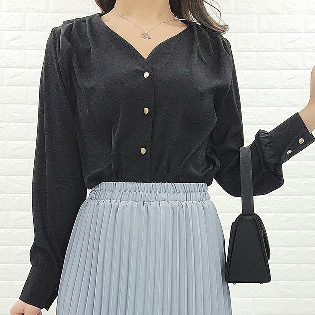 Lace Ladies（レースレディース） ショルダータックVネックノーカラー