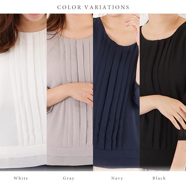 Lace Ladies（レースレディース） タック シフォン ブラウス