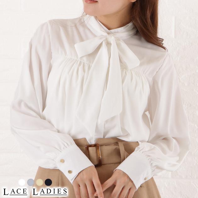 Lace Ladies（レースレディース） ボウタイ シフォン ブラウス