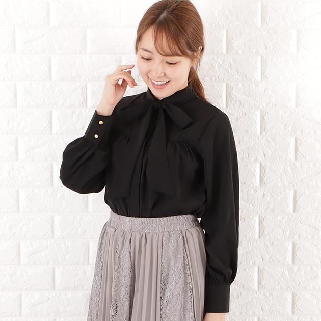 Lace Ladies（レースレディース） ボウタイ シフォン ブラウス