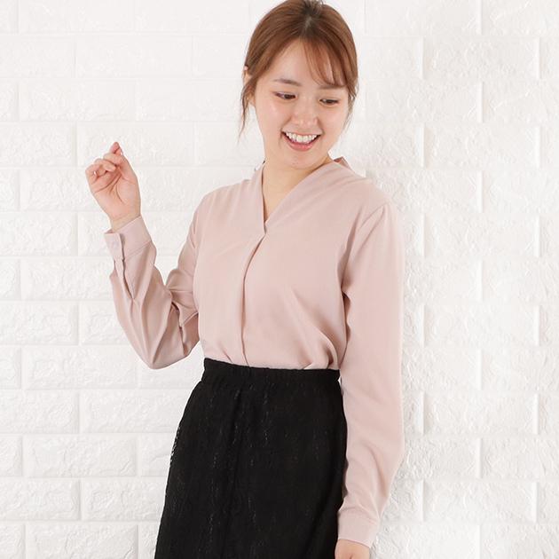 Lace Ladies（レースレディース） Vネック シフォン ブラウス