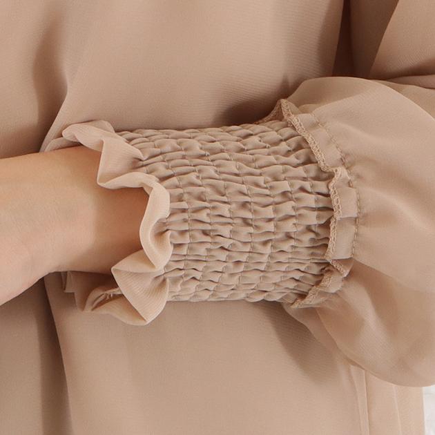 Lace Ladies フリルネック シフォン ブラウス レディース