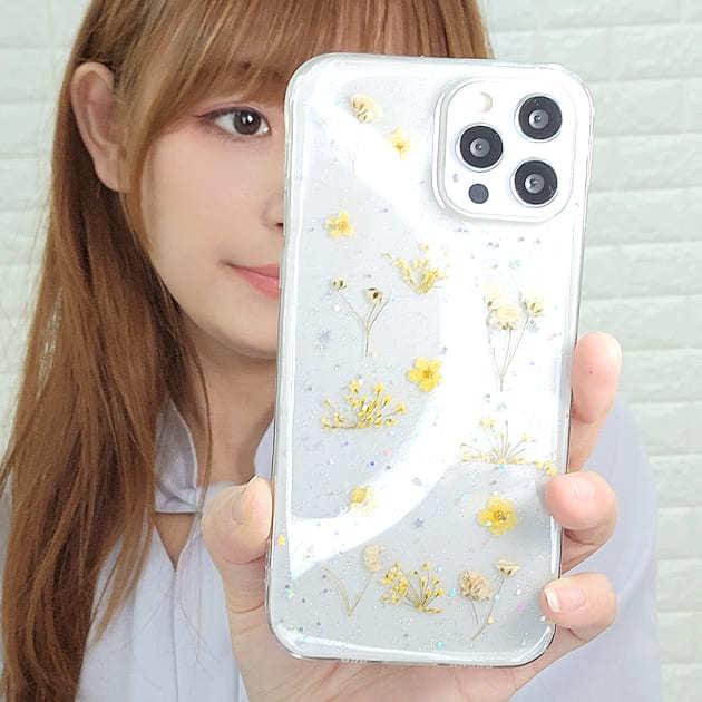 Lace Ladies（レースレディース） ドライフラワー クリア iphone