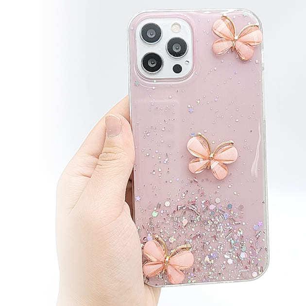 Lace Ladies（レースレディース） iPhoneケース グリッター バタフライ