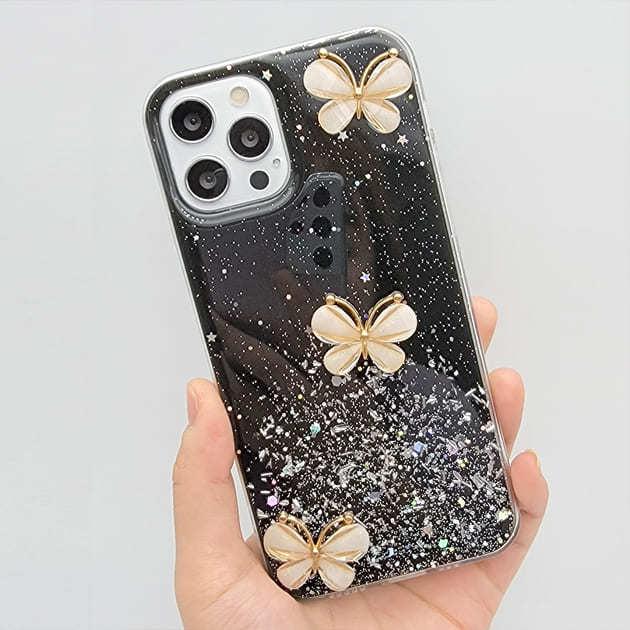 Lace Ladies（レースレディース） iPhoneケース グリッター バタフライ
