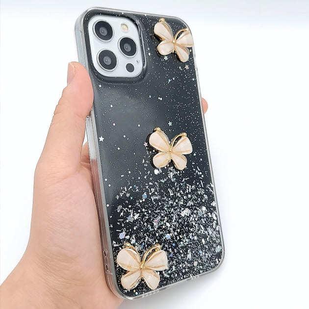 Lace Ladies（レースレディース） iPhoneケース グリッター バタフライ