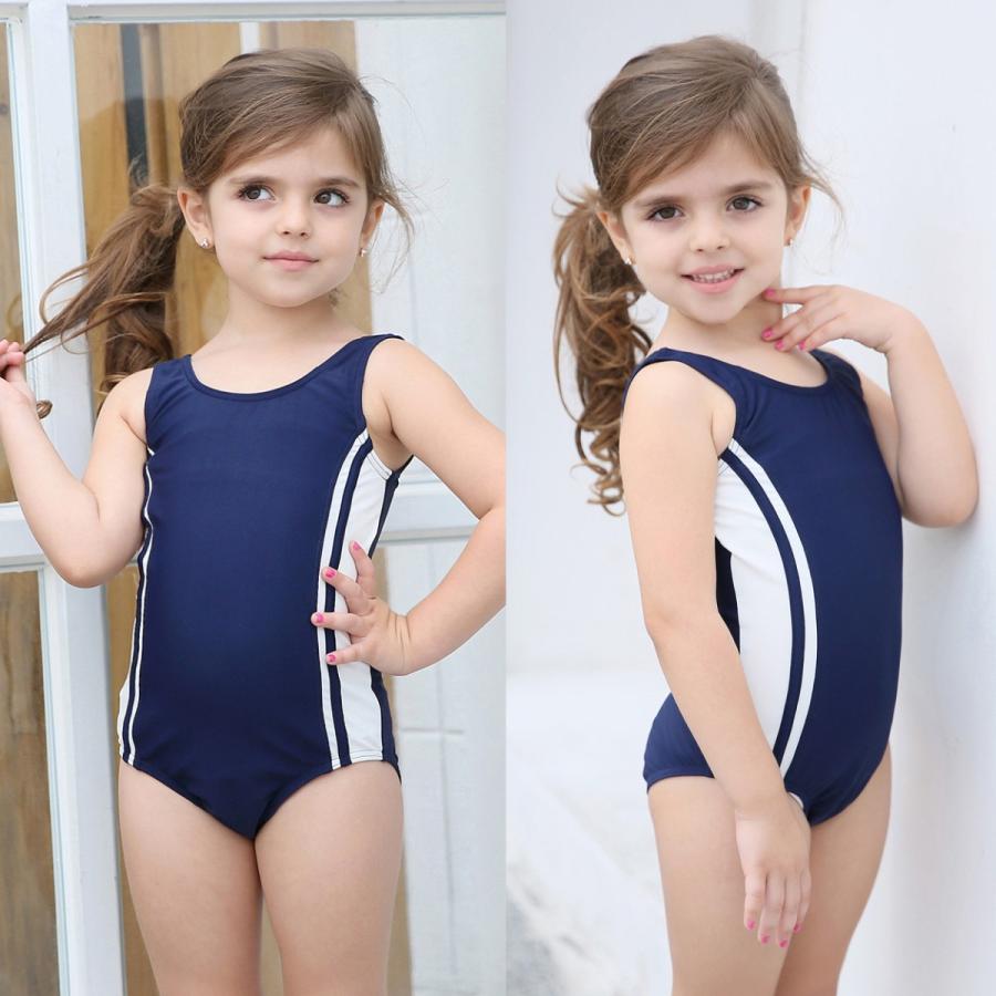 女児 サイドライン入り ワンピース スクール水着 ガールズ 女子 ワンピース水着 女の子 水着 ジュニア 110 1 130 140 150 160 170 Kfs1906 レースレディース 通販 Yahoo ショッピング