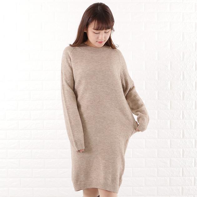 Lace Ladies（レースレディース） クルーネック ロング ニット