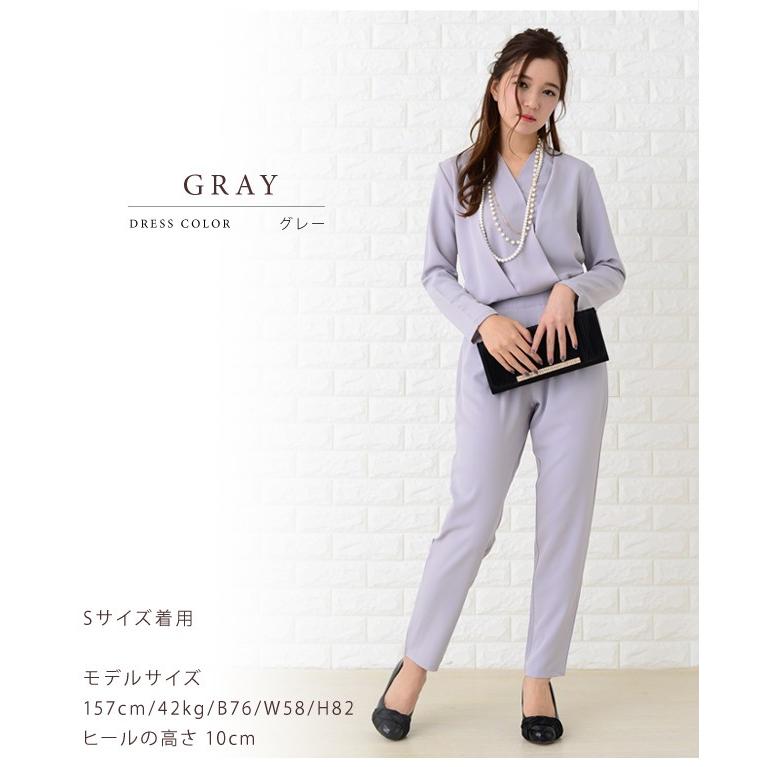 【INDIVI】未使用　オールインワン　ノースリーブ　パンツ　サイズ44 Lace Ladies パンツドレス オールインワン 無地 レース フリル袖