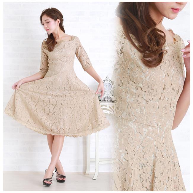 Lace Ladies（レースレディース） オフショルダー パーティードレス 総