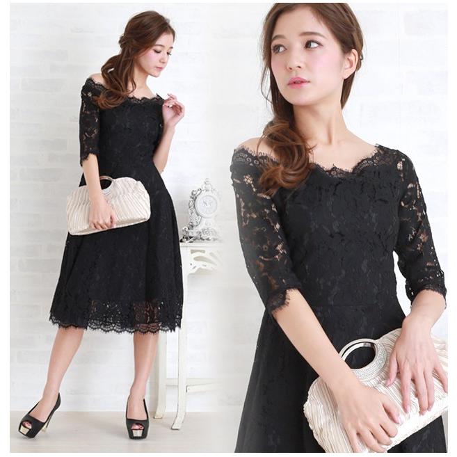 Lace Ladies（レースレディース） オフショルダー パーティードレス 総