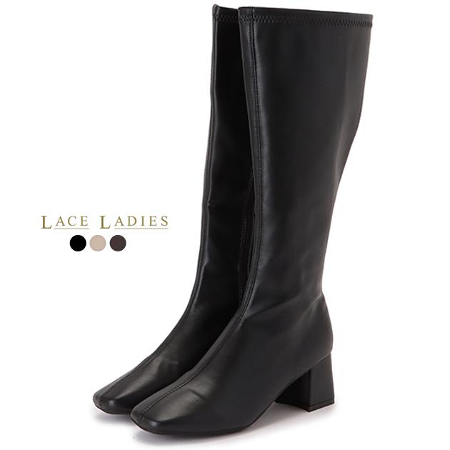 Lace Ladies（レースレディース） チャンキーヒール ロングブーツ