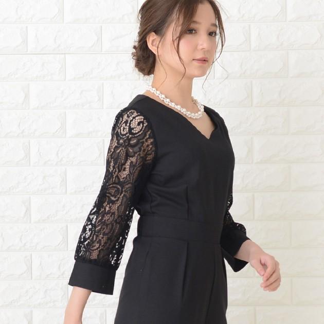 Lace Ladies パンツドレス パーティードレス オールインワン