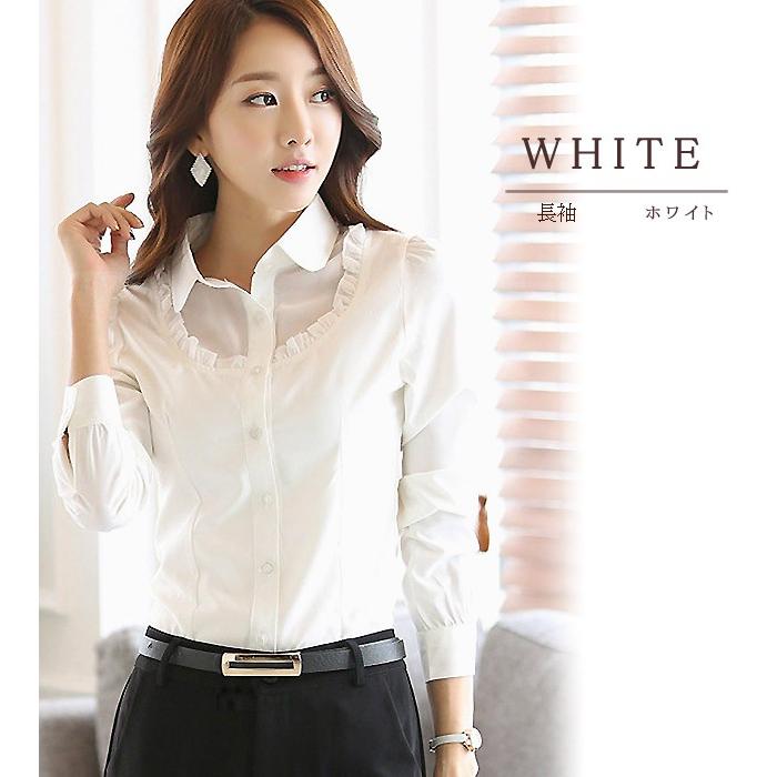 フリルブラウス シャツ ブラウス Yシャツ 胸元フリル 袖フリル 半袖 襟 白 レディース オフィス ビジネスフォーマル オシャレ 春 夏 ホワイト Xr006 レースレディース 通販 Yahoo ショッピング