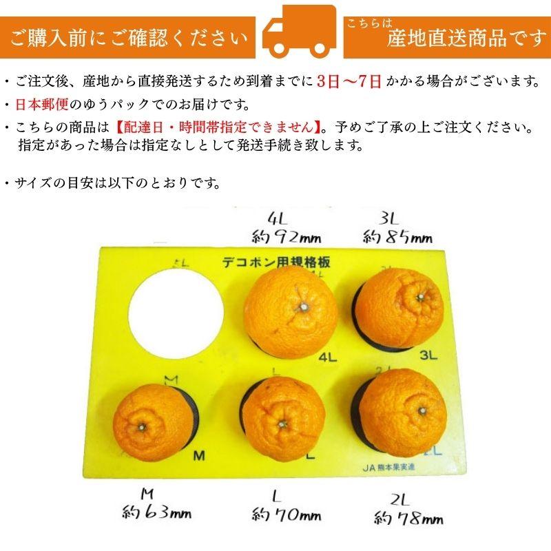 久玉果樹園【デコQ 家庭用 3.5キロ（3L以上）5.5キロ（2L以下）】熊本
