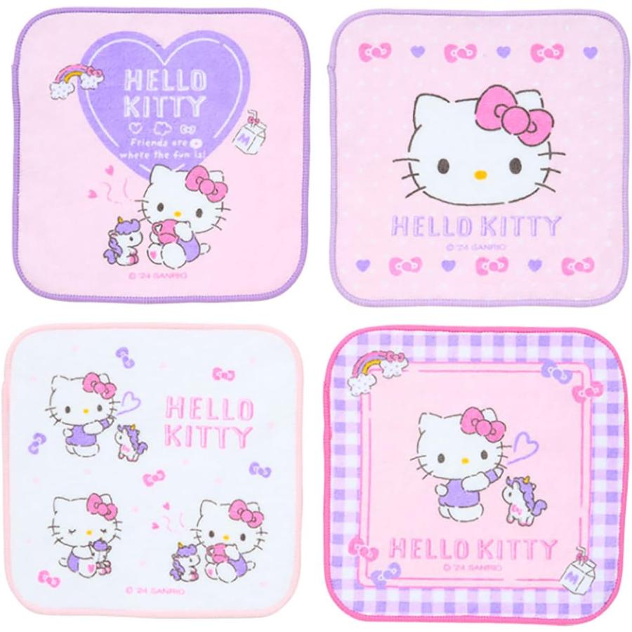 サンリオ SANRIO プチタオル4枚セット ユニコーン ハローキティ キティ