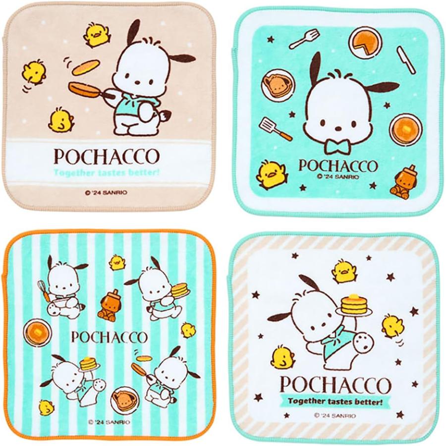 サンリオ SANRIO プチタオル4枚セット おやつ ポチャッコ 子供用 ミニ