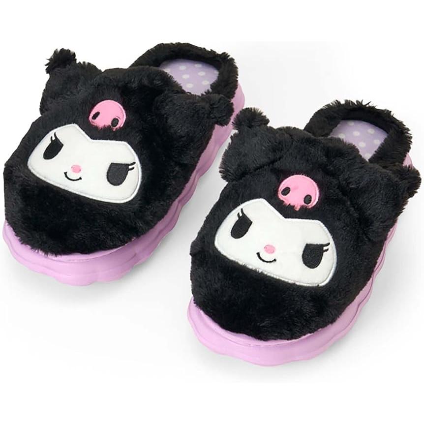 希少　サンリオ　Sanrio ブラッククロミ　ごろ寝枕　ルームシューズセット サンリオ SANRIO フェイス形スリッパ ルームシューズ クロミ クロミ