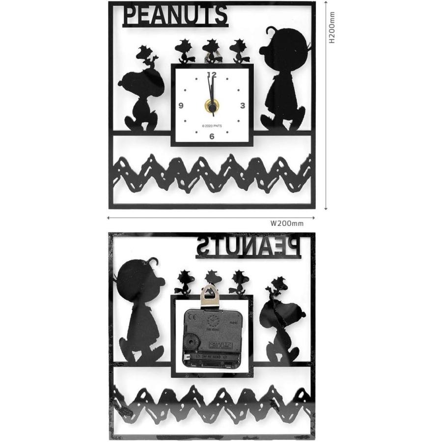 SNOOPY（スヌーピー） チャーリーブラウン アクリル壁掛け時計 角 CB