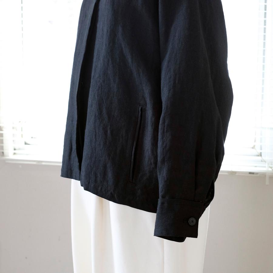 新品　comm.arch. ベルギーリネン　ノーカラージャケット comm. arch. コムアーチ リネン ノーカラー ジャケット Belgium