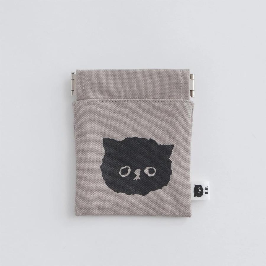 フラットポーチ 唐草黒猫 からし MAMBO CLASKA クラスカ B.B. フラットバネポーチ mini ミニポーチ 小物
