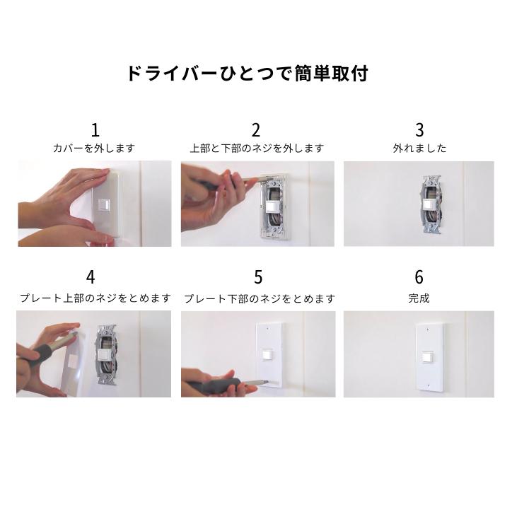 送料無料 スイッチカバー コンセントカバー ホワイト 白 10枚セット 電気スイッチカバー 1口 2口 3口 SML おしゃれ 取り付け簡単 シンプル リノベーション DIYの画像