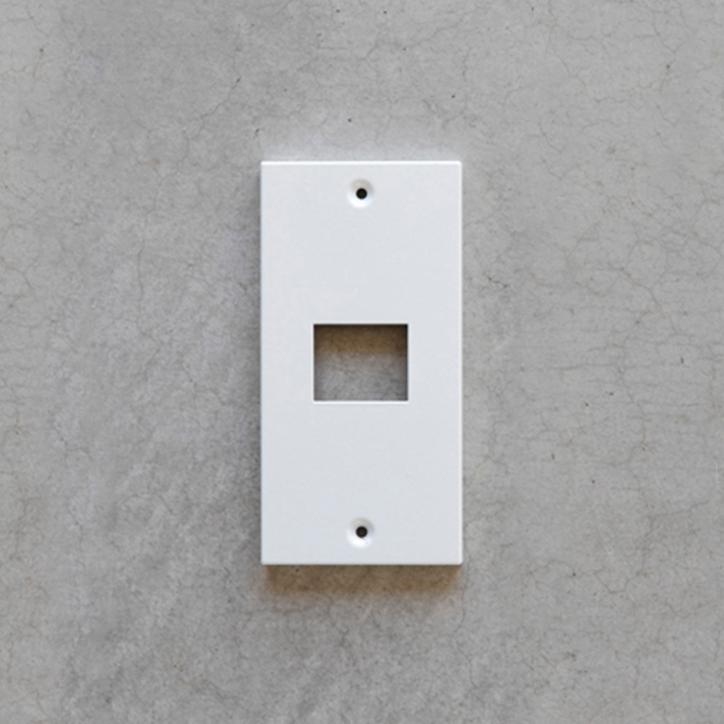 送料無料 スイッチカバー ホワイト 1口 5枚セット 電気スイッチカバー 白 SML 取り付け簡単 おしゃれ シンプル 1穴 賃貸 リノベーション 模様替え DIY 日本製